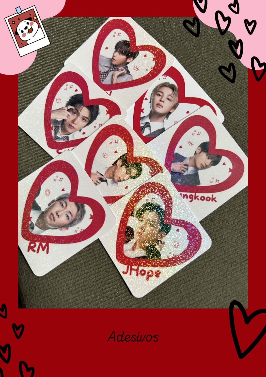 Adesivos BTS — Pack 7