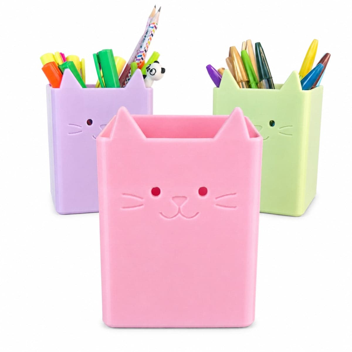 Porta-lápis Gatinho Kawaii