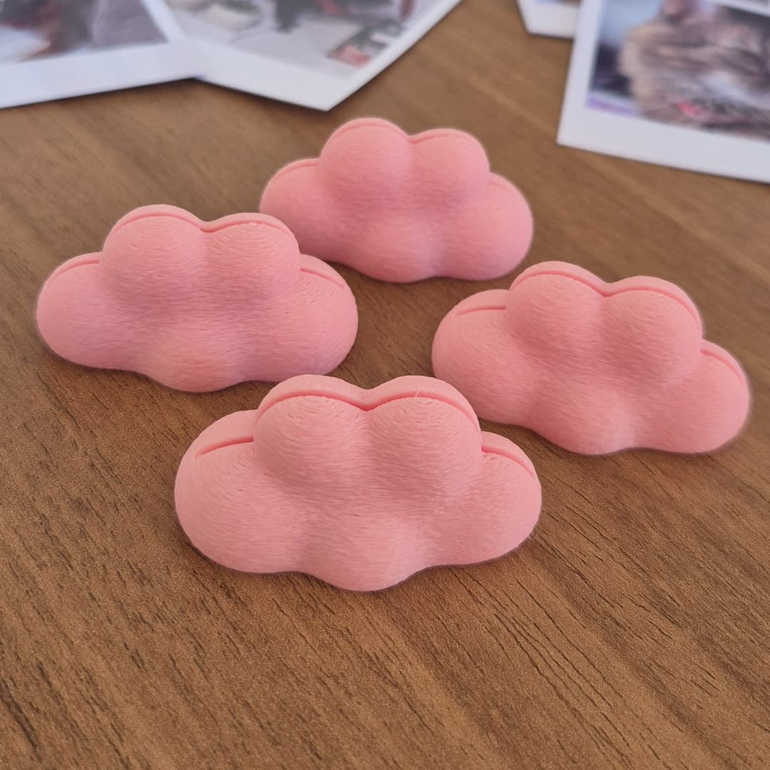 Porta Fotos E Recados Nuvem Tricô - Kit Com 6 Peças